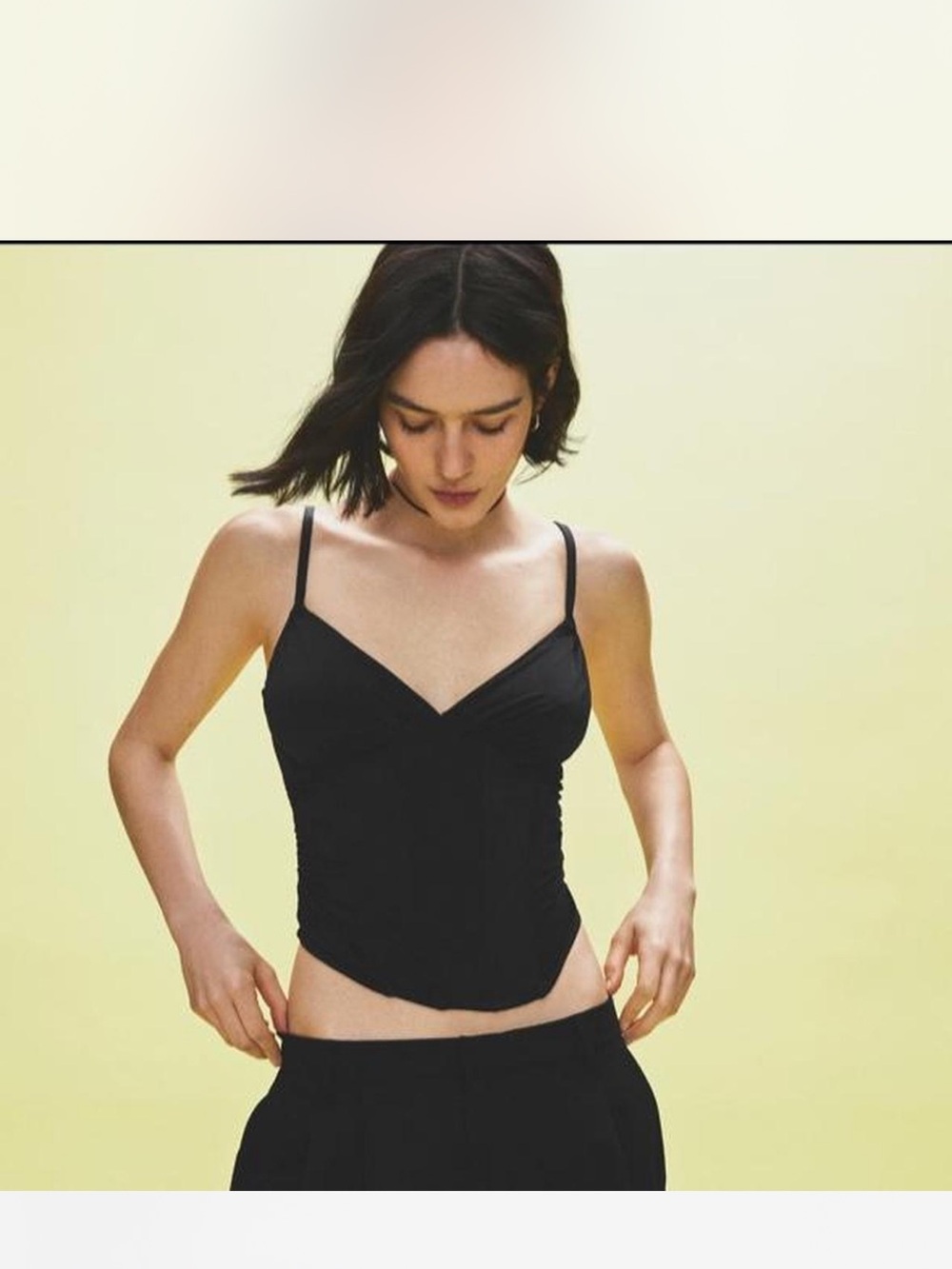 Black Corset top with Adjustable Straps